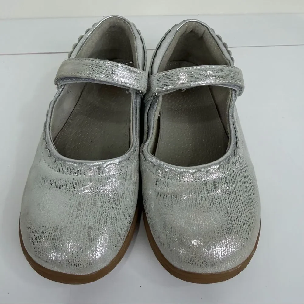 See Kai Run Silver Mary Jane Flats Shimmer Dress Core Girls 2